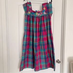 Vintage La Cera Embroidered Cotton Summer Dress